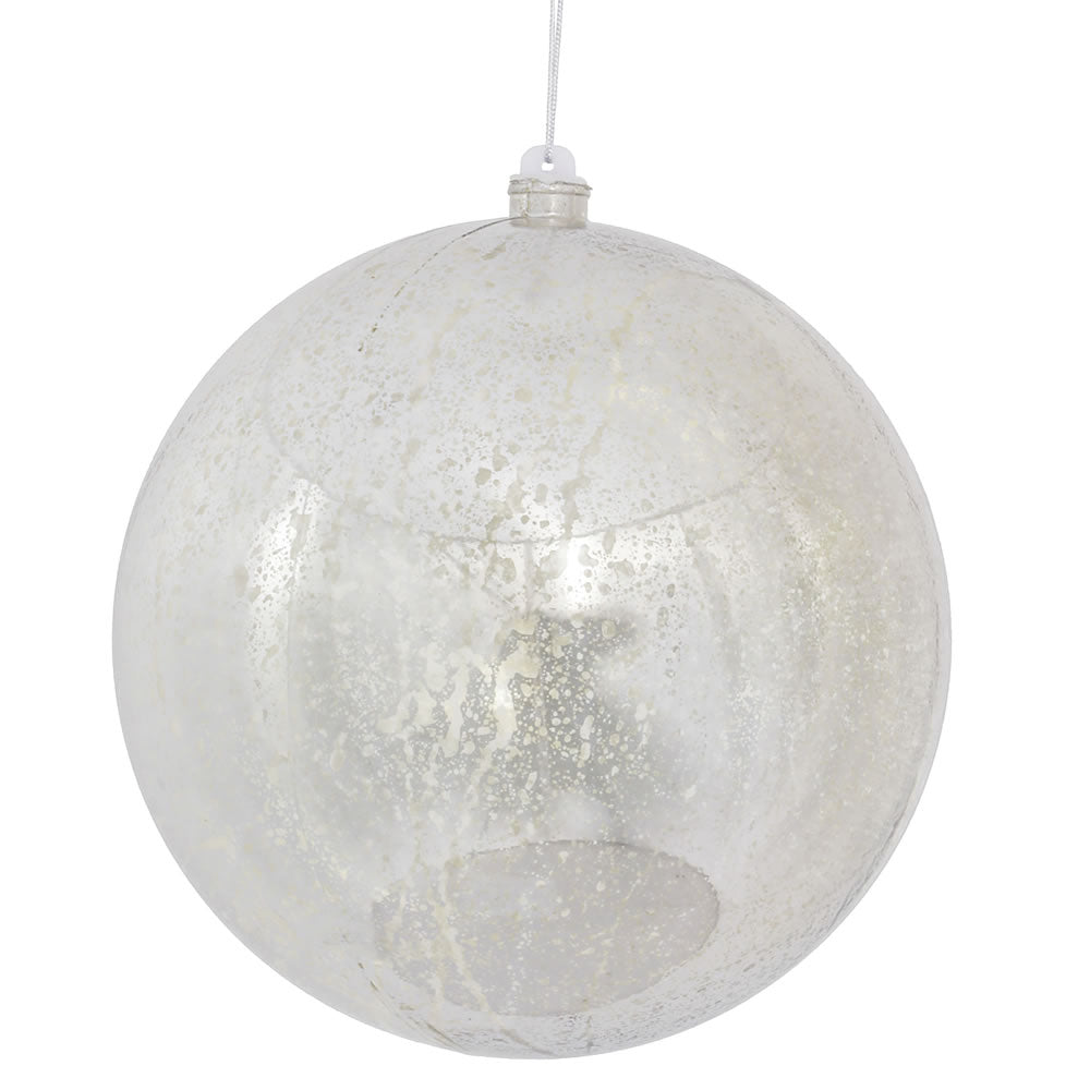 Vickerman 8" Silver Shiny Mercury Ball Ornament