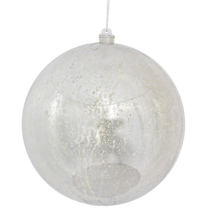 Vickerman 8" Silver Shiny Mercury Ball Ornament