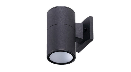 ASD Lighting LED Outdoor Wall Cylinder Round Up or Down 9W 120V Triac 3000/4000/5000K Black ETL