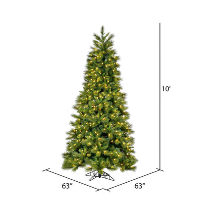 Vickerman 10' x 63" Brighton Pine Artificial Christmas Tree Warm White Dura-lit LED Lights