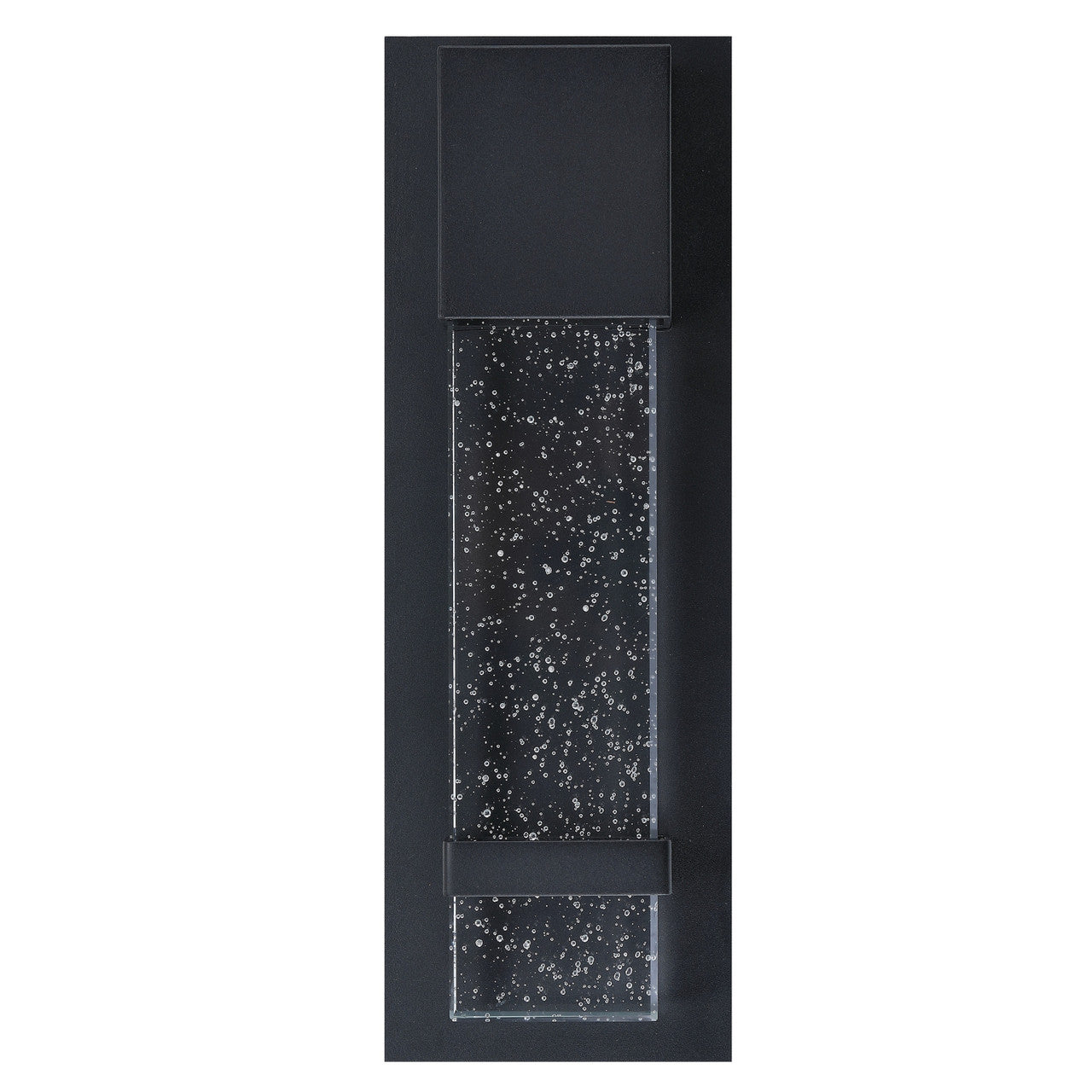 ASD Lighting LED Outdoor Wall Sconce 13" 11.5W 120V CCT Selectable 3000/4000/5000K Dimmable Clear Seeded Glass, Black ETL 2pack