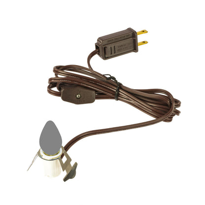 Vickerman 6' Switched Pinch Clip C7 Socket XTW 20 Guage Brown Wire 2 pack