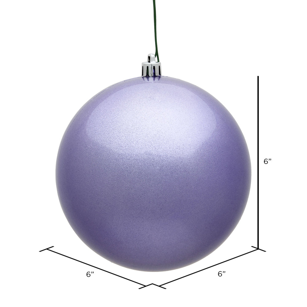 Vickerman 6" Lavender Candy Ball Ornament 4 per Bag