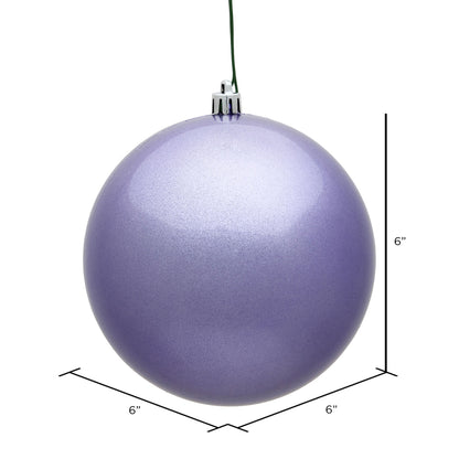 Vickerman 6" Lavender Candy Ball Ornament 4 per Bag