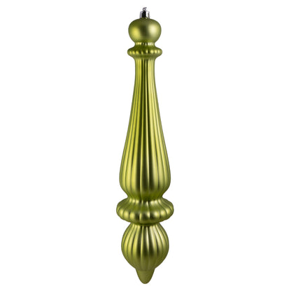 Vickerman 14" Lime Matte Finial Drop Christmas Ornament UV Treated with Wired Cap 2 per bag