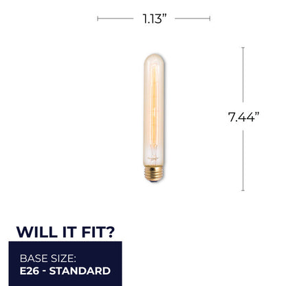 BULBRITE INCANDESCENT T9 MEDIUM SCREW (E26) 30W DIMMABLE NOSTALGIC LIGHT BULB 2200K/AMBER 4PK (133009)