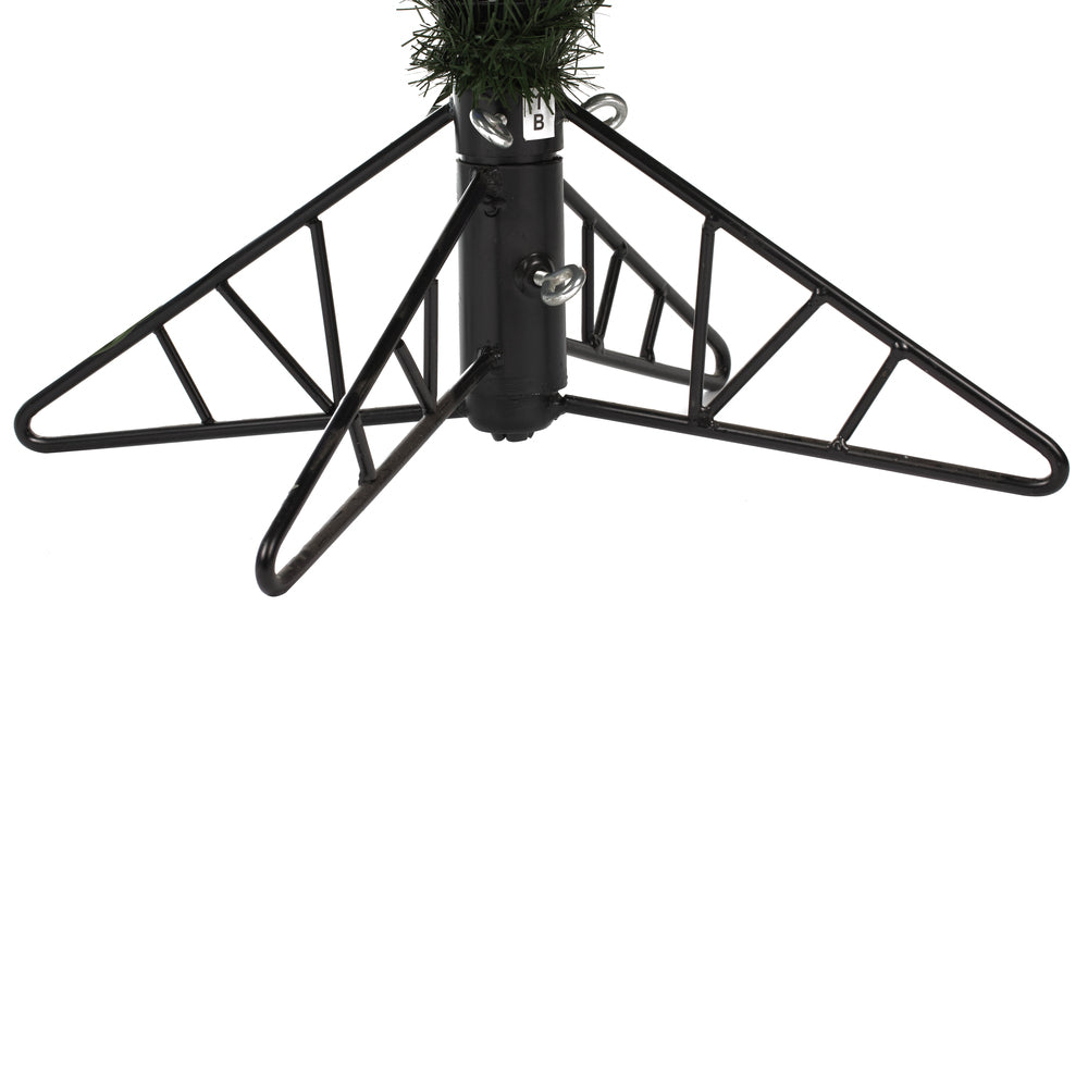 Vickerman 4.5' x 30" Balsam Spruce Slim Artificial Christmas Tree Multi-colored Dura-Lit LED lights