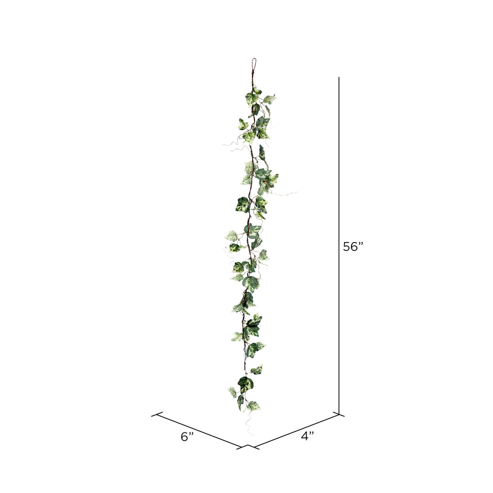 Vickerman 56" Artificial Green Variegated Ivy Garland Pack of 2