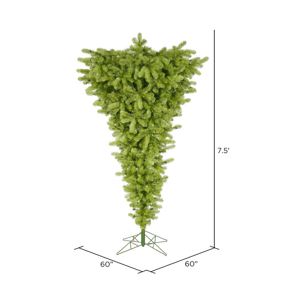 Vickerman 7.5' Lime Upside Down Artificial Christmas Tree Unlit