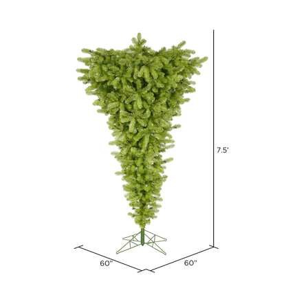 Vickerman 7.5' Lime Upside Down Artificial Christmas Tree Unlit