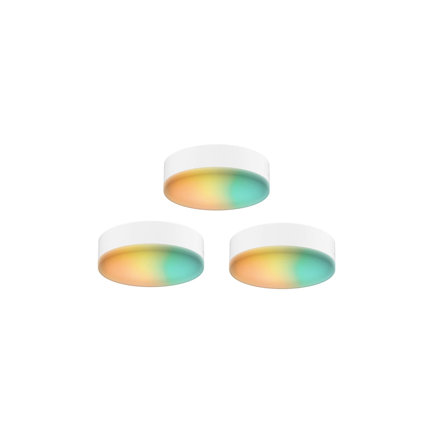 DALS Single Smart RGB+CCT Add-On Puck | LED Dimmable Under Cabinet Light | Tunable 2700-6500K Multicolor | No Hub Required | Voice Control & APP Control | Compatible with Alexa & Google Home