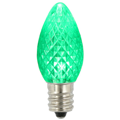 Vickerman C7 LED Green Faceted Twinkle Bulb bag of 25