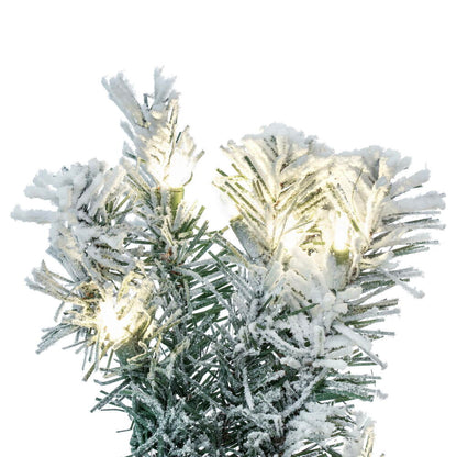Vickerman 36" Frosted Glacier Pine Artificial Pre-Lit Teardrop with 106 Realistic Frosted Mixed PVC Tips and 50 Dura-Lit® Warm White Mini Lights,