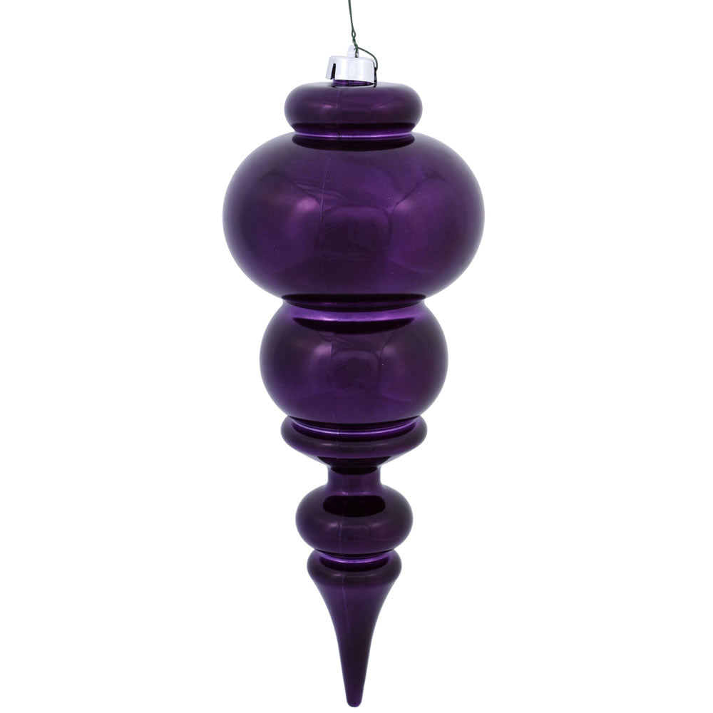 Vickerman 14" Plum Shiny Finial Ornament