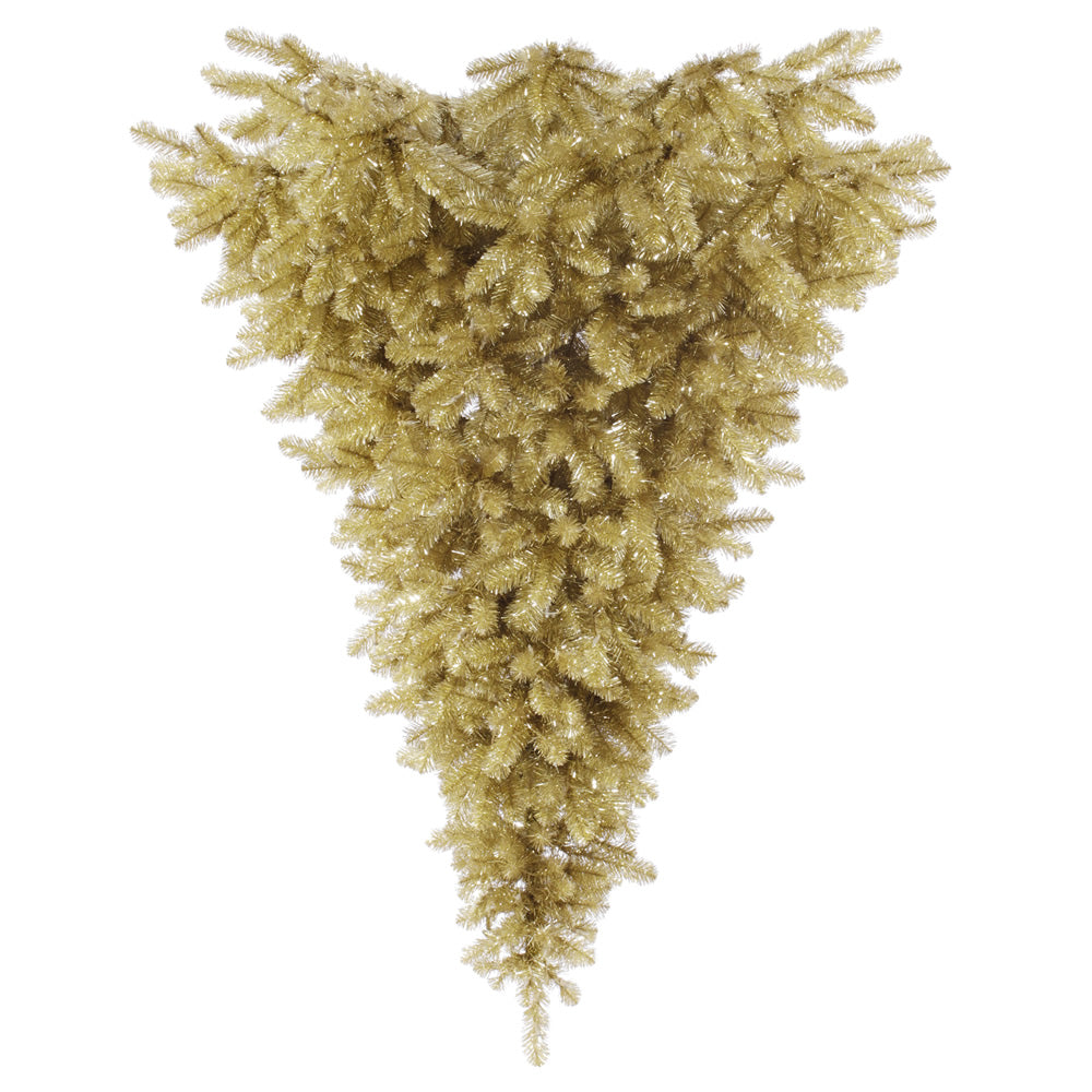 Vickerman 6' Champagne Upside Down Artificial Christmas Half Tree Unlit