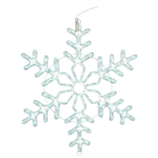 Vickerman 48" Pure White LED Forked Twinkle Ropelight Snowflake