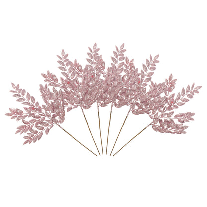 Vickerman 22" Mauve Glitter Honey Locust Artificial Christmas Spray. Includes 6 sprays per pack..