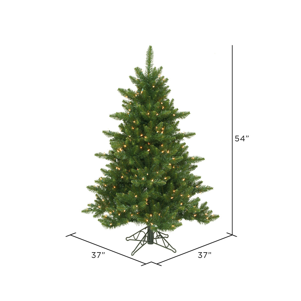 Vickerman 4.5' Camdon Fir Artificial Christmas Tree Warm White Dura-lit LED Lights