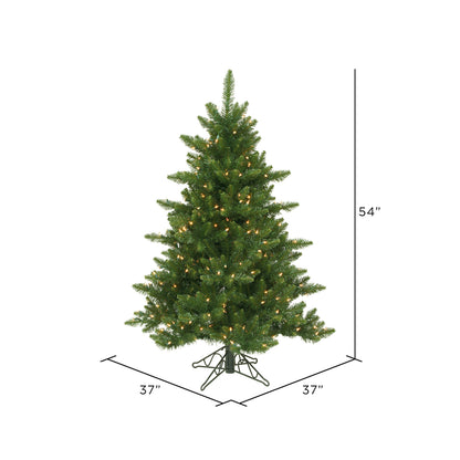 Vickerman 4.5' Camdon Fir Artificial Christmas Tree Warm White Dura-lit LED Lights