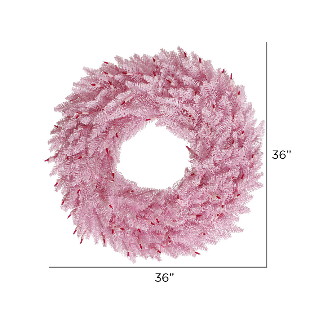 Vickerman 36" Pink Fir Artificial Christmas Wreath Unlit