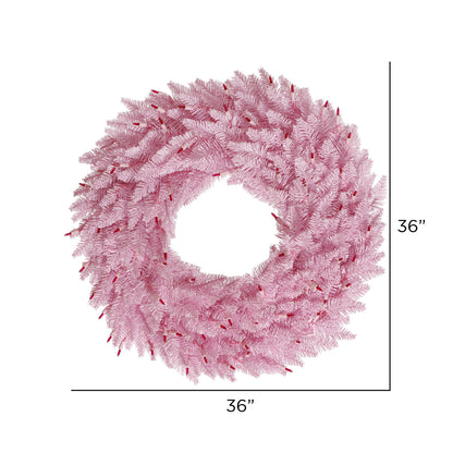 Vickerman 36" Pink Fir Artificial Christmas Wreath Unlit