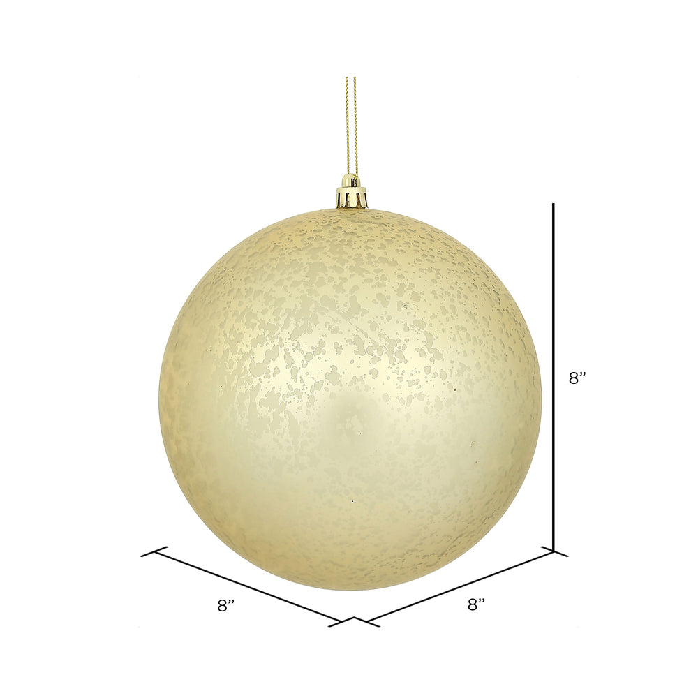 Vickerman 8" Champagne Matte Mercury Ball Ornament