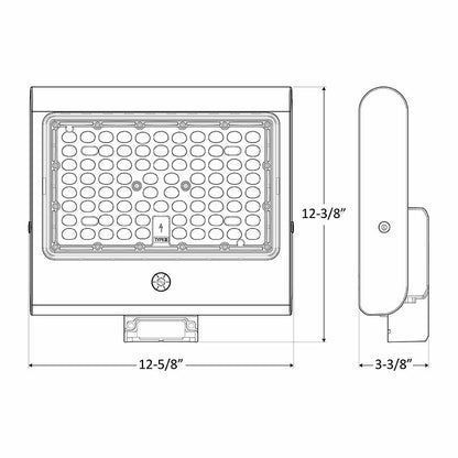 Westgate Flood/Area Light,T 480V, Outdoor Lighting, 80W/100W/150W, 145 Lumens/W, 30K/40K/50K, Bronze 0~10V Dimmable