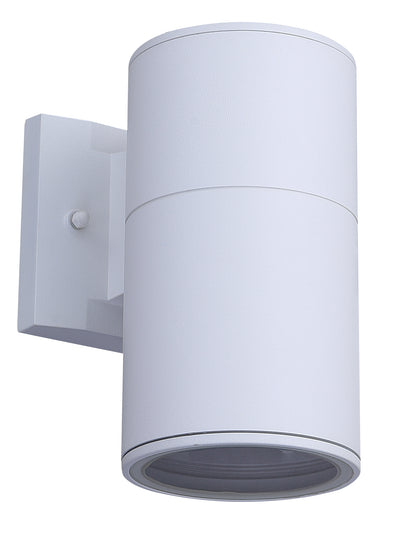 ASD Lighting BULB Round Outdoor Wall Cylinder, Up Or Downlight Fixture, 120V, 6.44Wide, 50°, 60W Max, White Finish, 2 Pack
