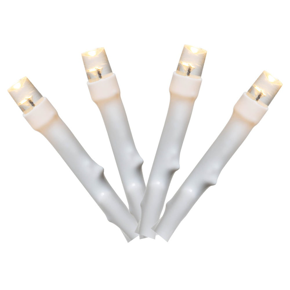 Vickerman 144 Warm White LED 2 Function Spider Light Set 24' Christmas Light Set White Wire