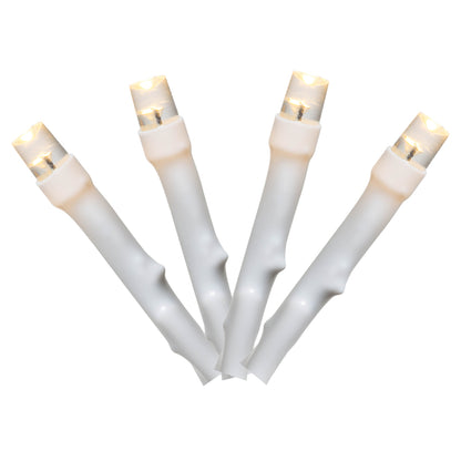 Vickerman 144 Warm White LED 2 Function Spider Light Set 24' Christmas Light Set White Wire