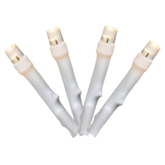 Vickerman 144 Warm White LED 2 Function Spider Light Set 24' Christmas Light Set White Wire