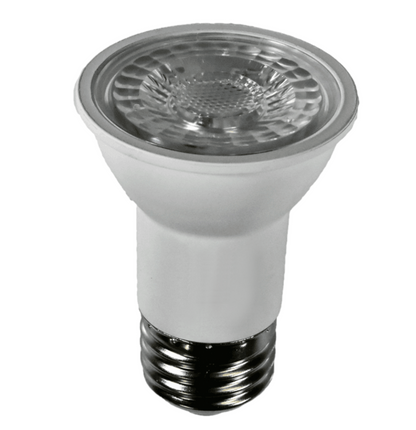 Damar PAR16 LED Long Neck Flood Light Bulb 6.5W 500 Lumen E26 Medium Base 3000K Soft White Ideal for Track & Recessed Spot Light Bulbs 120V CRI80 38° Beam Angle Dimmable White Finish Pack of 6