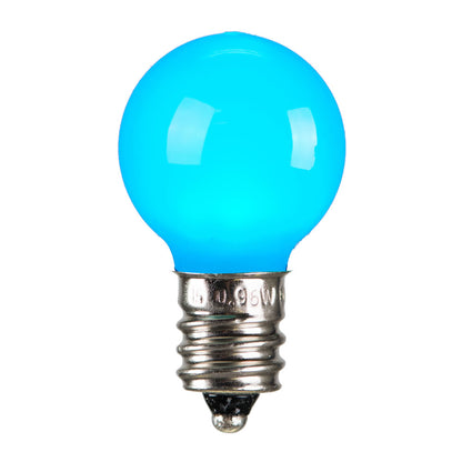 Vickerman G30 Teal Ceramic LED Nickel Base Bulb E12 120V  .6 Watts Dimmable 25 Bulbs per Pack