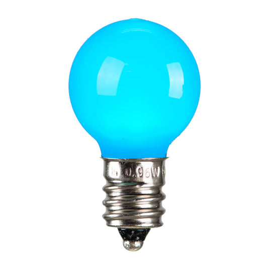 Vickerman G30 Teal Ceramic LED Nickel Base Bulb E12 120V  .6 Watts Dimmable 25 Bulbs per Pack