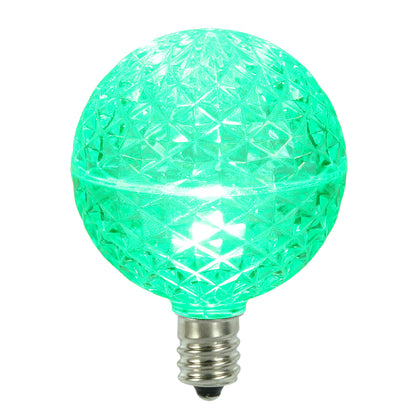 Vickerman G50 LED Green Replacement Bulb E12/C7 Nickel Base .38W 10 Bulbs per Pack