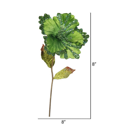 Vickerman 23" Lime Hibiscus Artificial Christmas Pick 3 per Bag