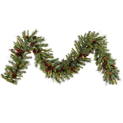 Vickerman 9' Cibola Mixed Berry Artificial Christmas Garland Unlit