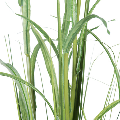 Vickerman 41" Artificial Green Potted Bamboo and Grass.