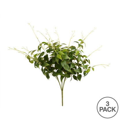 Vickerman 21" Artificial Green Clematis Spray. Includes 3 sprays per pack.