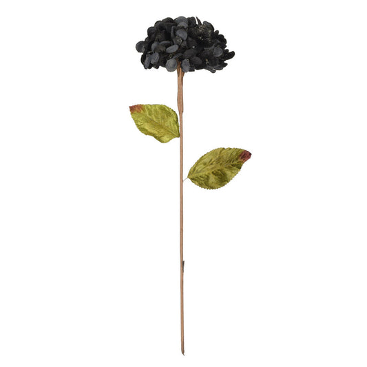 Vickerman 17" Artificial Black Hydrangea Christmas Spray 3 per bag