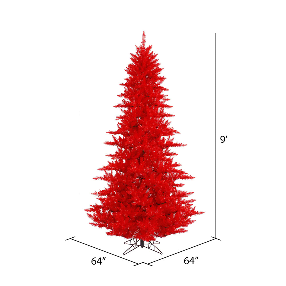 Vickerman 9' Red Fir Artificial Christmas Tree Unlit