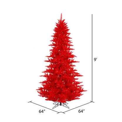 Vickerman 9' Red Fir Artificial Christmas Tree Unlit