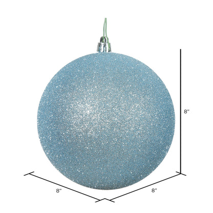 Vickerman 8" Baby Blue Glitter Ball Ornament