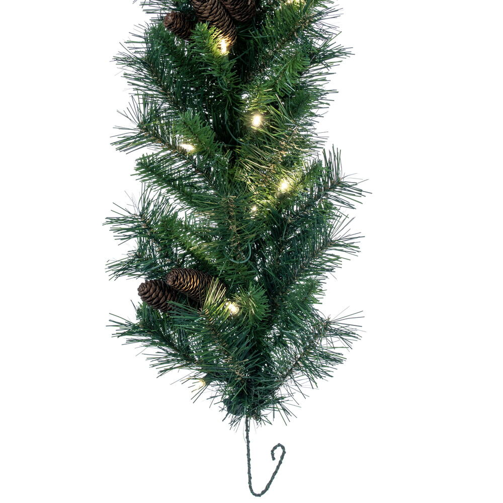 Vickerman 9' Cheyenne Artificial Christmas Garland Warm White LED Lights