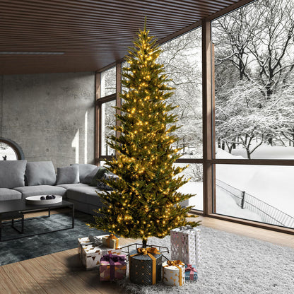 Vickerman 7.5' x 54" Natural Fraser Fir Artificial Christmas Tree 3mm LED Color Changing Lights