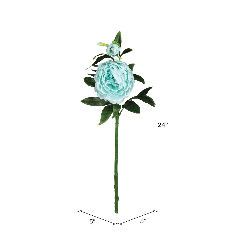 Vickerman 24" Artificial Blue Peony Bush 3/pk