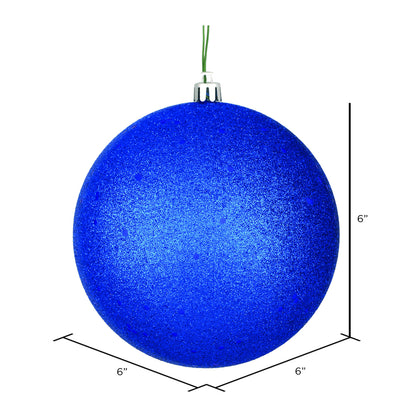 Vickerman 6" Midnight Blue Sequin Ball Ornament 4 per Bag