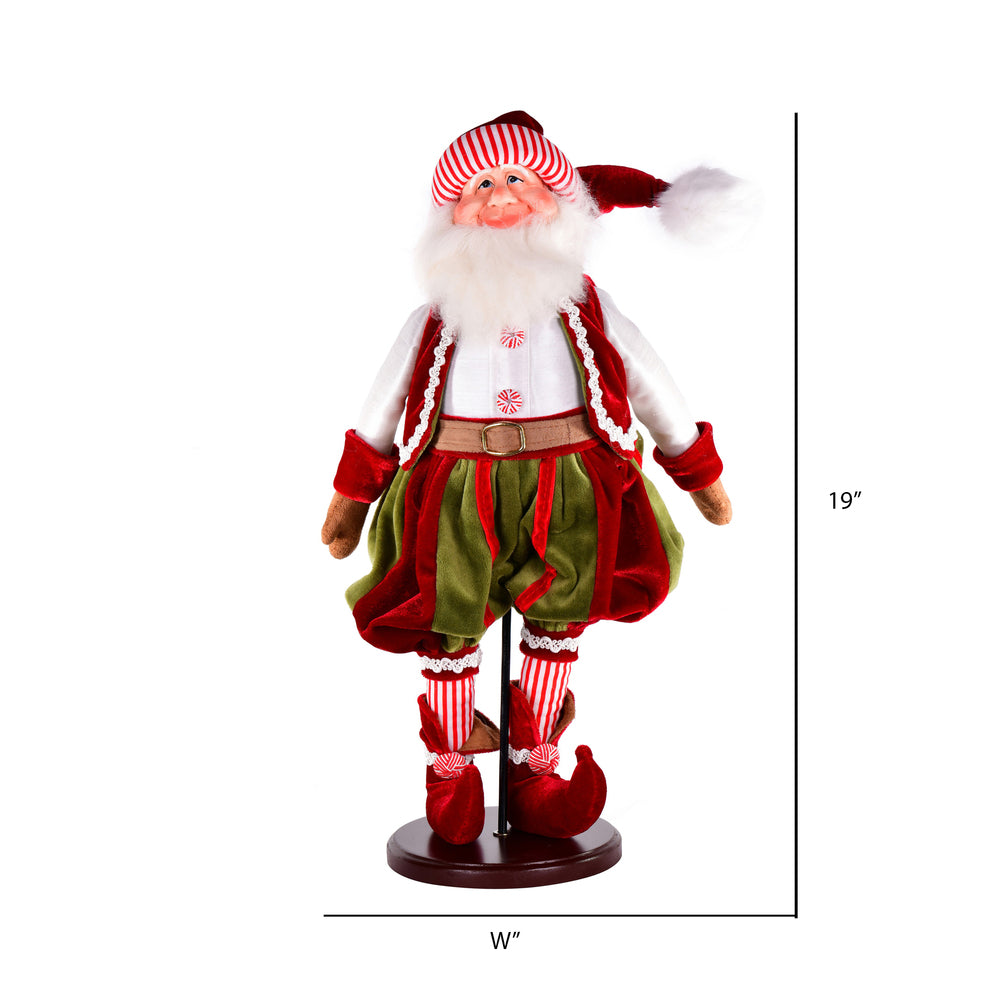 Vickerman 19" Candy Wonderland Collection Elf Doll with Stand