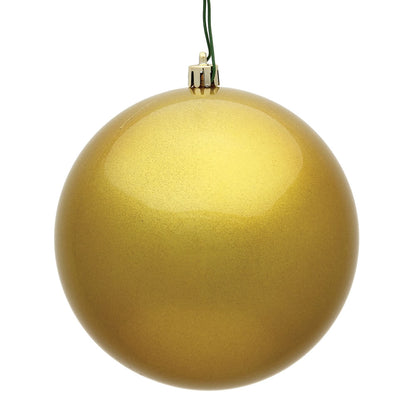 Vickerman 10" Gold Candy Ball Ornament