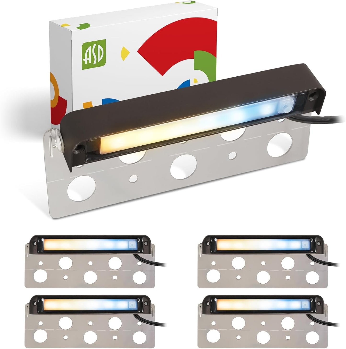 ASD Lighting LED Hardscape Light Swivel 7inch 5W 12V Non-Dimmable 2200K/2700K/3000K/4000K/5000K Bronze ETL 4 pack